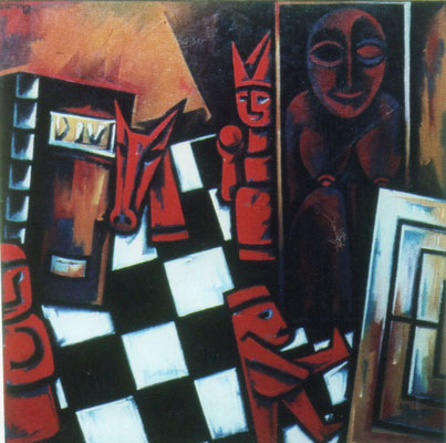 Stillleben mit Schachspiel  1967  V.V. 194