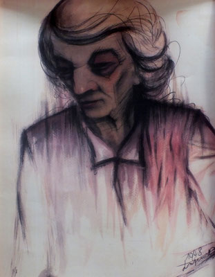 Ältere Dame  1948  39 x 53 ( Aquarell )