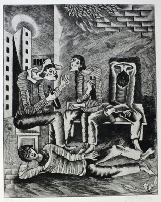 Park Gesellschaft  1976  30 x 40              ( 6 )