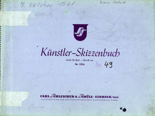 Skizzenblock  49  Datum  7.10.1961   26 Blätter