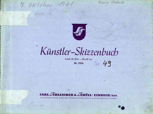 Skizzenblock  49  Datum  7.10.1961   26 Blätter