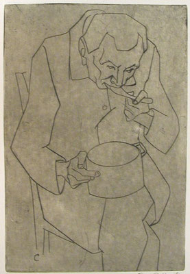 Essender Mann ( Herr Kuschbert )  1954  17 x 26               ( 3 )