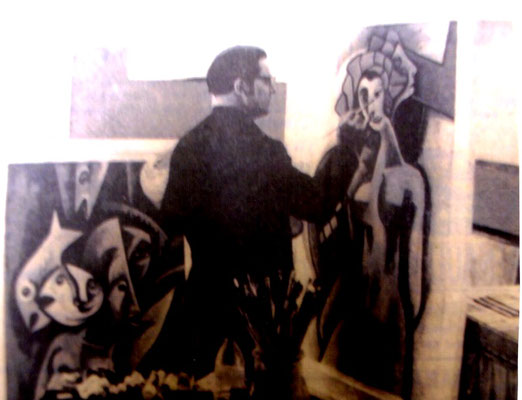Franz Cestnik im Atelier  1967