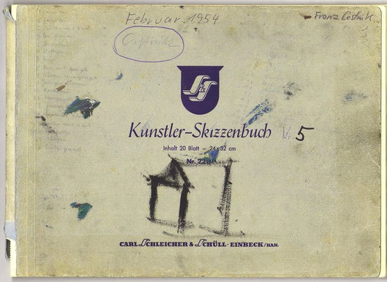 Skizzenblock  5   Datum  2.1954   24 Blätter