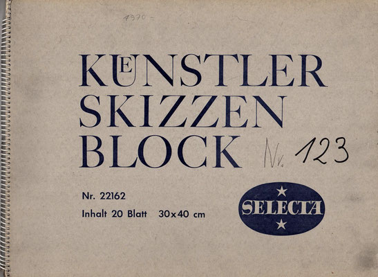 Skizzenblock  123  Datum  1970   15 Blätter