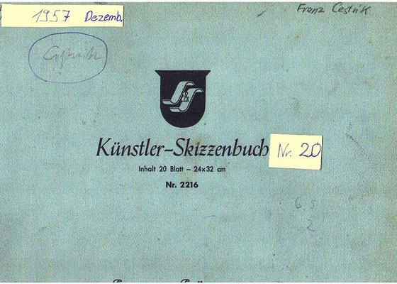 Skizzenblock  20  Datum   12.1957    21 Blätter 
