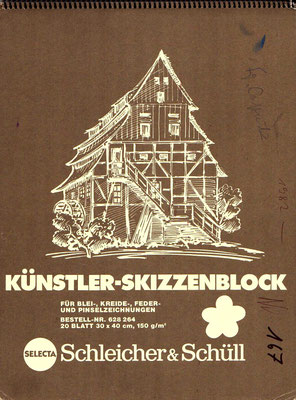Skizzenblock  167  Datum  1982   25 Blätter
