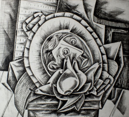 Stillleben mit Schale  1959   39,5 x35,5