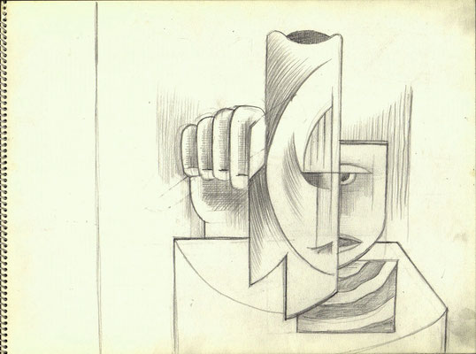 Bild Nr. 5  4.1968  ( Öl )  Masken  1969  V.V.201