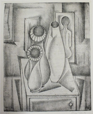 Stillleben mit Rückenakt  1960  29,5 x 37,5