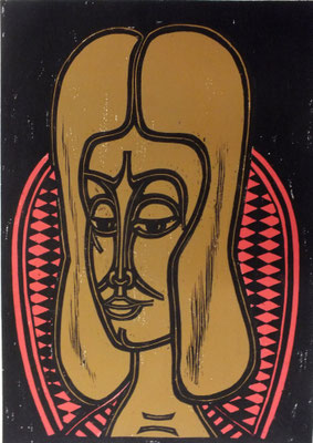 Frau vor Sessel  1984  39 x 55