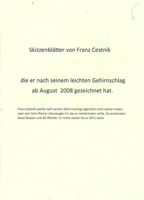 Bleistiftzeichnungen  61 Blätter  Gezeichnet von Franz Cestnik nach seinem Gehirnschlag 8.2008  Nr.305
