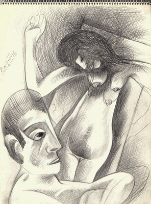 Blatt Nr. 5   1970   ( R )  Werbung  I 1972, Werb. II 1977, ( Öl )  Junges Paar 2001  19 - 1