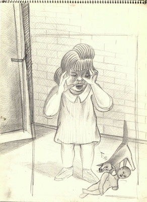 Blatt Nr. 3   2.1976  ( R )  Kind mit Puppe  1979  7 - 17,  ( Öl ) Kind mit Puppe  1985  10 - 10 