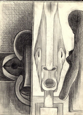 Blatt Nr. 9    1970  ( R )  Masken 1971  11 - 22,  ( Öl )  Masken  1971   V.V.16