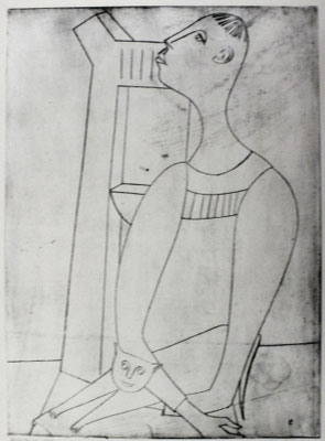 Junge mit Katze  1956  34 x 47         