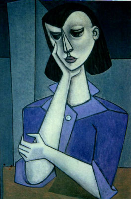 Nachdenkende Frau  1955  V.V. 188
