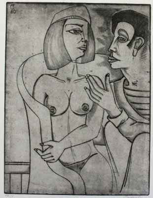Gespräch  1980  30 x 39             ( 4 )
