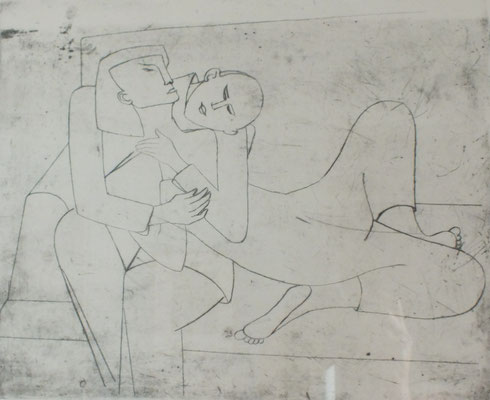 Auf dem Kanapee  1955    32 x 27  R.G.V. 48