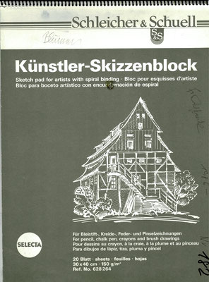 Skizzenblock  182  Datum  1986   18 Blätter