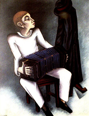 Bandoneonspieler  1985  100 x 130  V.V. 74