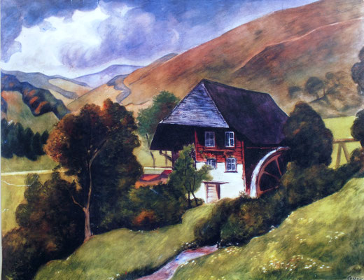 Mühle im Schwarzwald  1953    60 x 47  A.V. 15