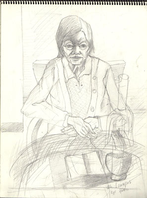 Blatt Nr. 2  1979  ( Öl )  Tante Mina  1984  V.V.8