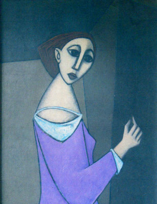 Junges Mädchen im lila Kleid  1955    79 x 105  V.V. 81