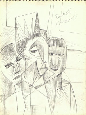 Blatt Nr. 1  3.1967  ( Öl )  Ausschntt große Kreuzigung  1967   V.V.85