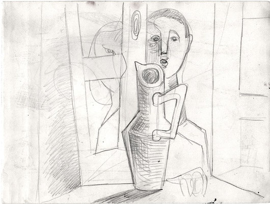 Blatt Nr.1  1954   ( Öl )  Junge am Fenster  1954   V.V.210 - 1