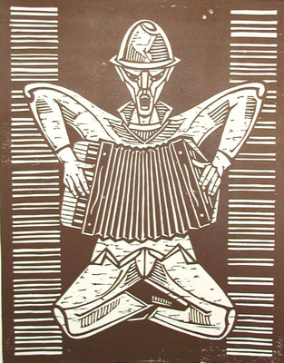 Akkordeonspieler  1978  49,5 x 63,5  