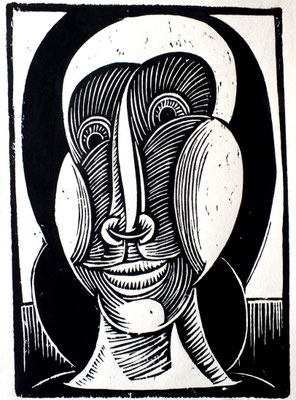 Frauenkopf  1958   23 x 32         Doe Sammlung