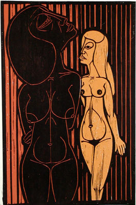 Freundinnen ( Eifersucht )  1983  39 x 60