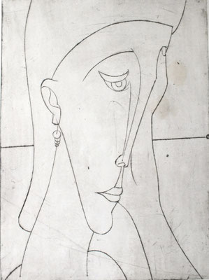 Frauenkopf   1956   23,5 x 32