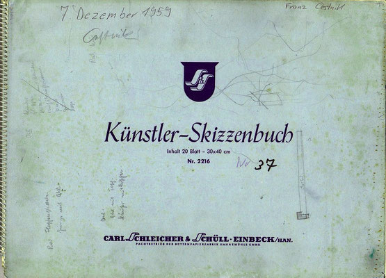 Skizzenblock  37  Datum  7.12.1959   34 Blätter
