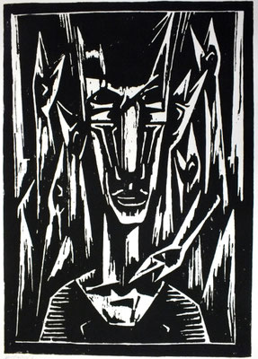 Angst  1966  44,5 x 63           Platte vorhanden