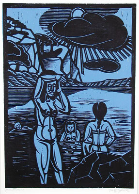 Badende  1984  40 x 55