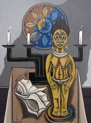 Afrikanisches Stillleben  2001  75 x 100