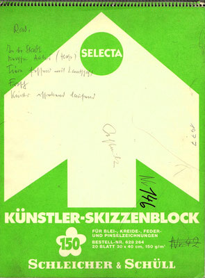 Skizzenblock  146  Datum  1977   14 Blätter