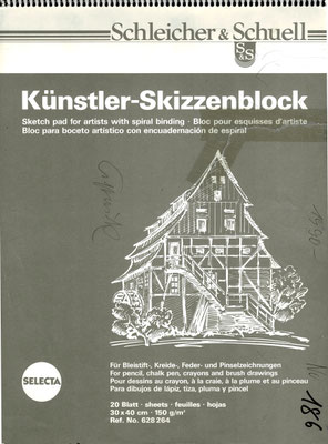 Skizzenblock  186  Datum  1990   16 Blätter