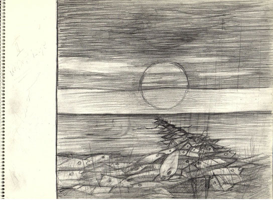 Blatt Nr.11  7.1972  ( R ) Buhne bei Dagebüll  1977  7 - 16, ( Öl ) V.V.160/V.V.V.V.86/  V.V.206 /  1994  6 - 7,    Alptraum 1973 3-H2