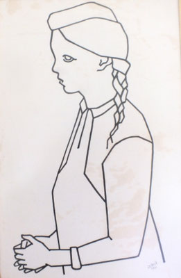 Brigitte  1954  40 x 50  Pinselzeichnung