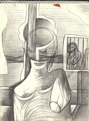 Blatt Nr. 8   1.1972  ( Öl )  Torso  1972   V.V.158