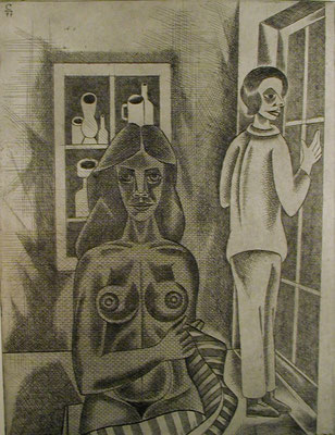 Im Raum  1981  30 x 39,5 ( Ätz )       ( 2 )