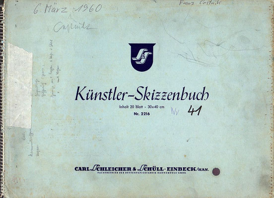 Skizenblock  41  Datum  6.3.1960   27 Blätter