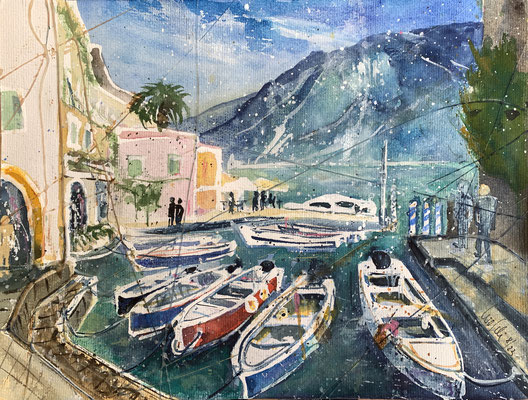 Limone sul Garda_ Aquarell DIN A3_ 2023