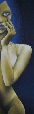 "Femme Serpent" - acrylique, huile sur toile