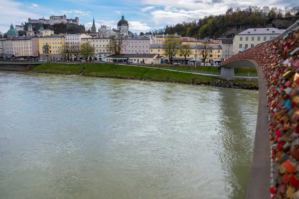 Salzburg Stadtansicht, Österreich, April 2022