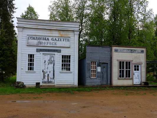 Goldgräberstadt Tankavaara: Gebäude der kleinen Westernstadt.