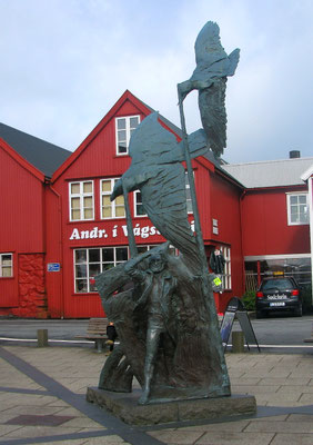 Sehenswürdigkeiten Tórshavn: Statue «Nólsoyar Páll» von Hans Pauli Olsen.
